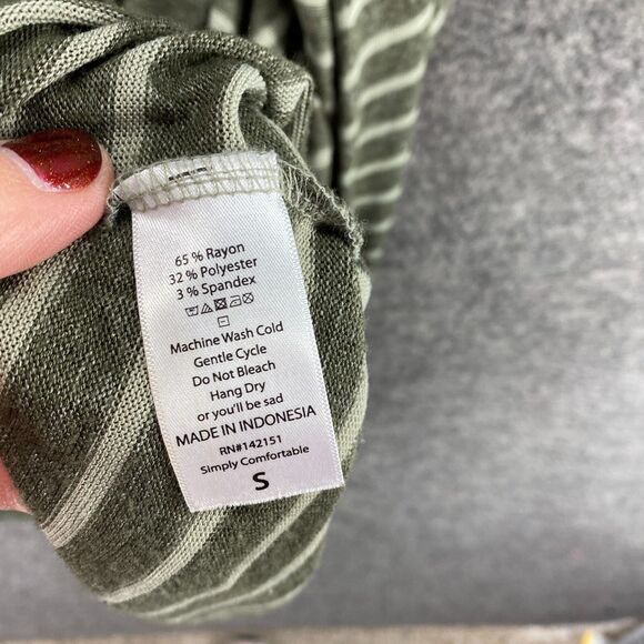 LulaRoe Top Women S Small Gray Striped Open Front Long Sleeve Cover Up Casual - Picture 6 of 9